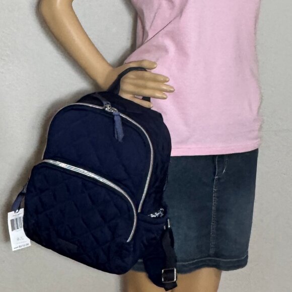 Vera Bradley Small Backpack in Performance Twill Navy Blue NWT - Picture 9 of 12